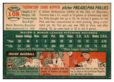 1954 Topps Baseball #108 Thornton Kipper Phillies EX-MT 455960