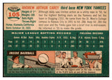 1954 Topps Baseball #105 Andy Carey Yankees NR-MT 455966