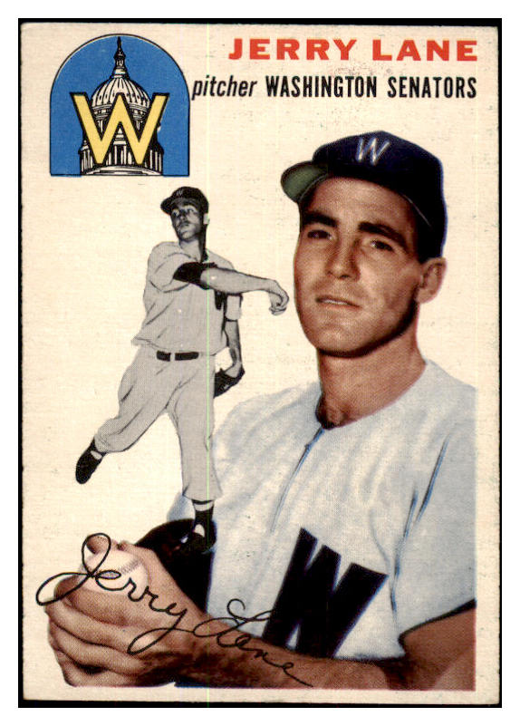 1954 Topps Baseball #097 Jerry Lane Senators EX-MT 455976