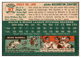1954 Topps Baseball #097 Jerry Lane Senators EX-MT 455977