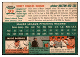 1954 Topps Baseball #093 Sid Hudson Red Sox NR-MT 455981