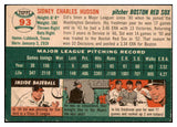 1954 Topps Baseball #093 Sid Hudson Red Sox EX-MT 455985