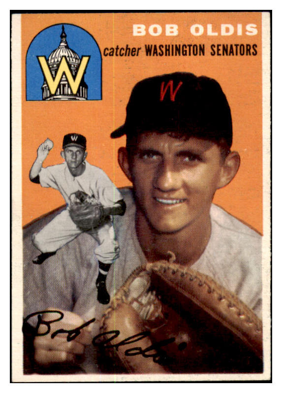 1954 Topps Baseball #091 Bob Oldis Senators EX-MT 455986