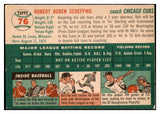 1954 Topps Baseball #076 Bob Scheffing Cubs EX-MT 456011