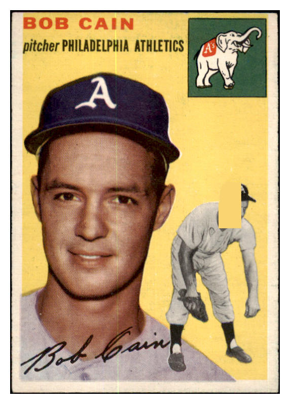 1954 Topps Baseball #061 Bob Cain A's NR-MT 456027