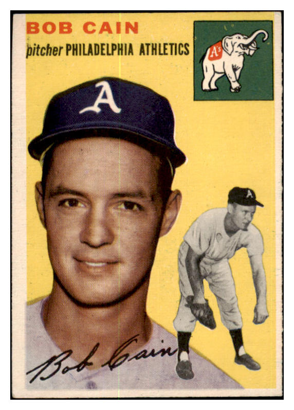 1954 Topps Baseball #061 Bob Cain A's EX-MT 456028