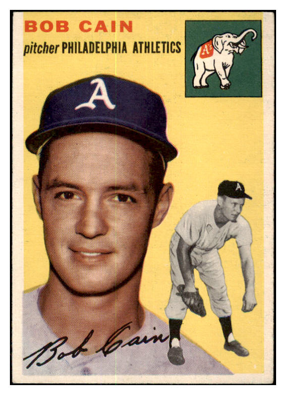 1954 Topps Baseball #061 Bob Cain A's EX-MT 456029
