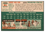 1954 Topps Baseball #061 Bob Cain A's EX-MT 456029
