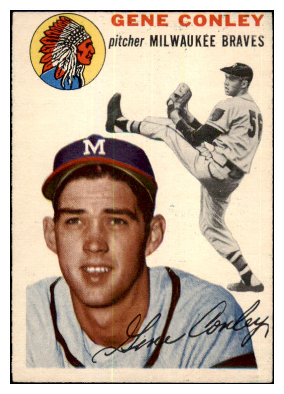 1954 Topps Baseball #059 Gene Conley Braves EX-MT 456033
