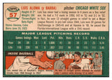 1954 Topps Baseball #057 Luis Aloma White Sox EX-MT 456034
