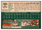 1954 Topps Baseball #042 Don Mueller Giants NR-MT 456057