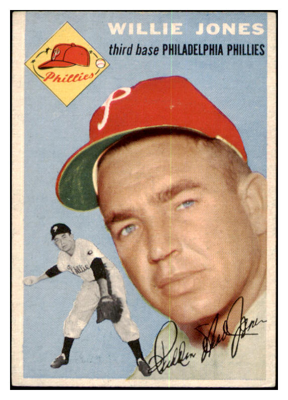 1954 Topps Baseball #041 Willie Jones Phillies EX-MT 456058