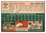 1954 Topps Baseball #031 Johnny Klippstein Cubs NR-MT 456079