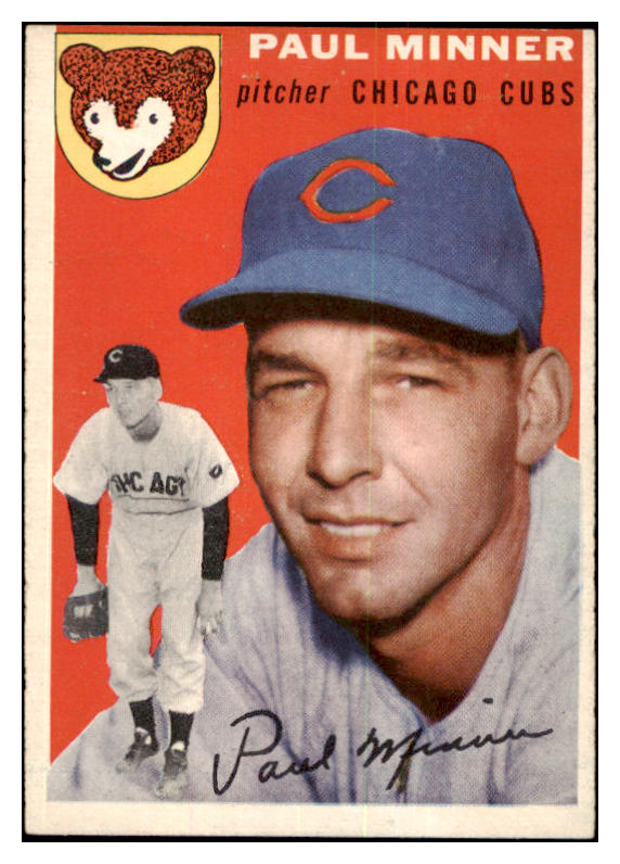 1954 Topps Baseball #028 Paul Minner Cubs EX-MT 456083