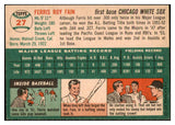 1954 Topps Baseball #027 Ferris Fain White Sox NR-MT 456086