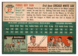 1954 Topps Baseball #027 Ferris Fain White Sox EX-MT 456088