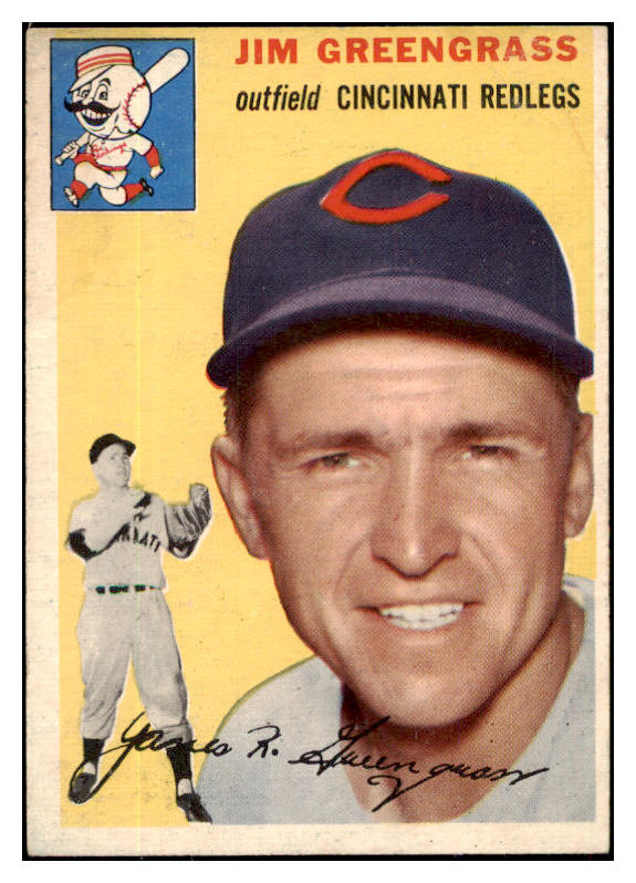 1954 Topps Baseball #022 Jim Greengrass Reds EX-MT 456095