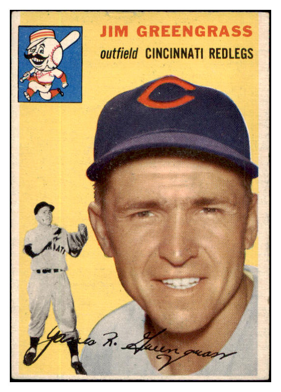 1954 Topps Baseball #022 Jim Greengrass Reds EX-MT 456096