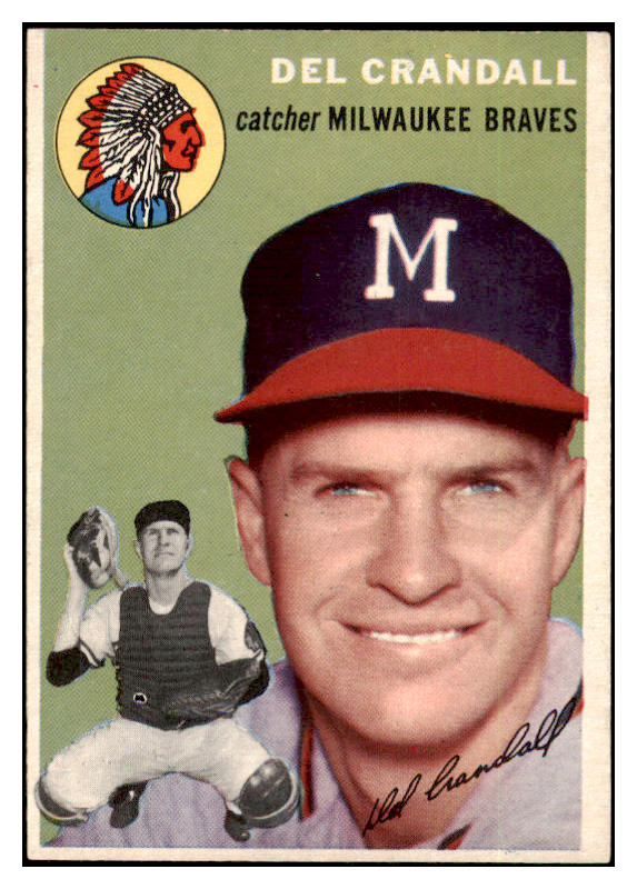 1954 Topps Baseball #012 Del Crandall Braves NR-MT 456101
