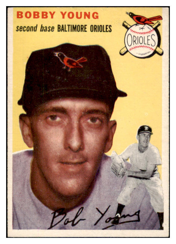 1954 Topps Baseball #008 Bobby Young Orioles NR-MT 456115