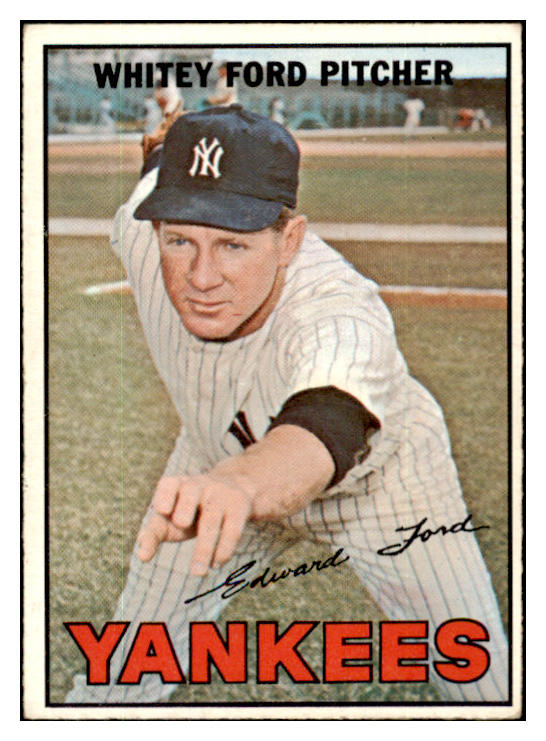 1967 Topps Baseball #005 Whitey Ford Yankees EX+/EX-MT 456139