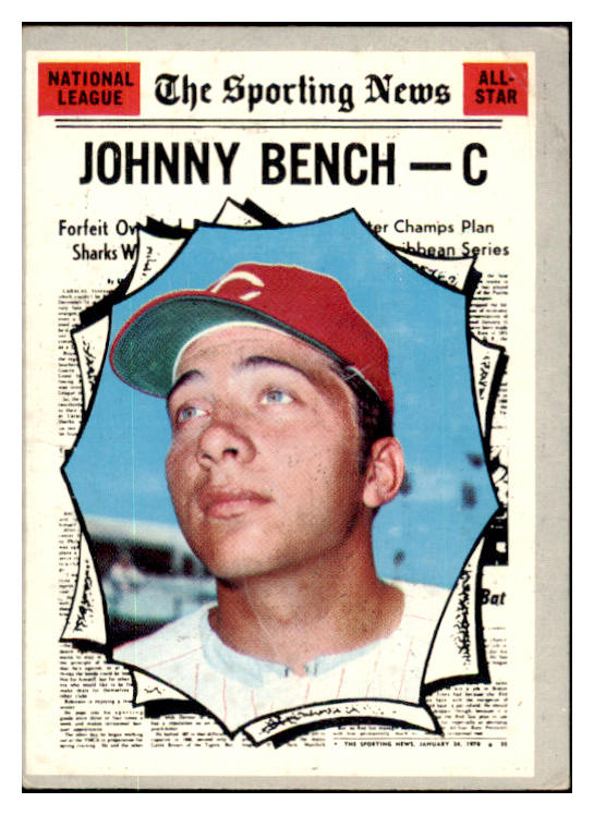 1970 Topps Baseball #464 Johnny Bench A.S. Reds VG 456161