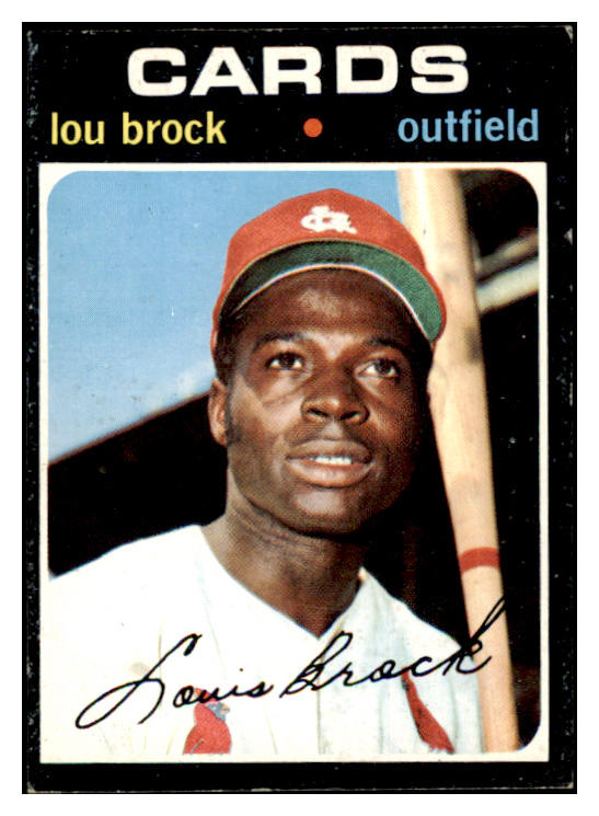 1971 Topps Baseball #625 Lou Brock Cardinals EX 456172