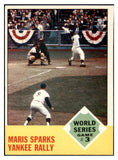 1963 Topps Baseball #144 World Series Game 3 Roger Maris EX-MT 456210