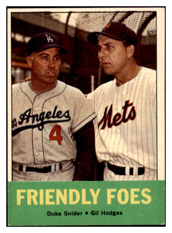 1963 Topps Baseball #068 Duke Snider Gil Hodges EX+/EX-MT 456222