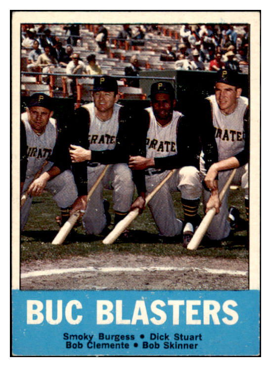 1963 Topps Baseball #018 Roberto Clemente Smoky Burgess EX-MT 456223