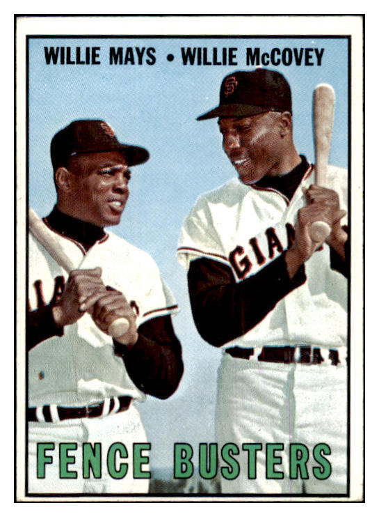 1967 Topps Baseball #423 Willie Mays Willie McCovey EX-MT 456231