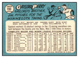 1965 Topps Baseball #193 Gaylord Perry Giants EX-MT 456244