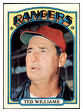 1972 Topps Baseball #510 Ted Williams Rangers EX-MT/NR-MT 456260