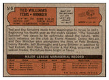 1972 Topps Baseball #510 Ted Williams Rangers EX-MT/NR-MT 456260
