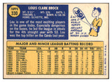 1970 Topps Baseball #330 Lou Brock Cardinals EX-MT 456281