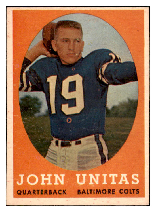 1958 Topps Football #022 John Unitas Colts EX-MT 456288
