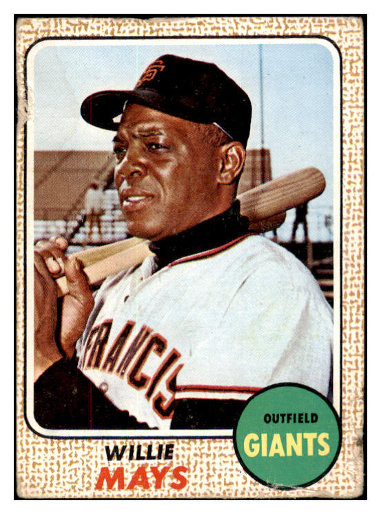 1968 Topps Baseball #050 Willie Mays Giants Good 456318