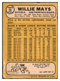 1968 Topps Baseball #050 Willie Mays Giants Good 456318