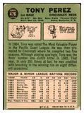 1967 Topps Baseball #476 Tony Perez Reds Good 456330