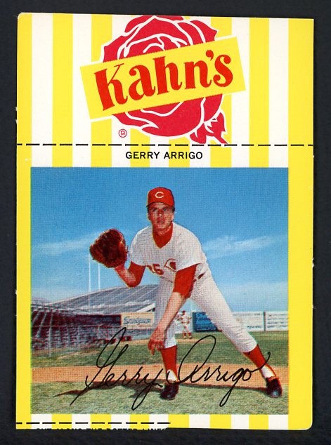 1968 Kahns Baseball Gerry Arrigo Reds NR-MT 456453