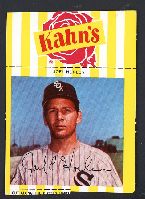 1968 Kahns Baseball Joel Horlen White Sox NR-MT 456455