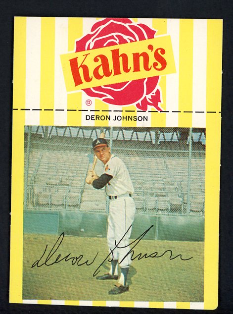 1968 Kahns Baseball Deron Johnson Braves NR-MT 456457