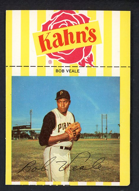 1968 Kahns Baseball Bob Veale Pirates NR-MT 456460