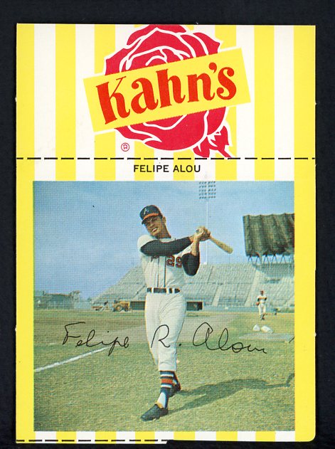 1968 Kahns Baseball Felipe Alou Braves NR-MT 456463