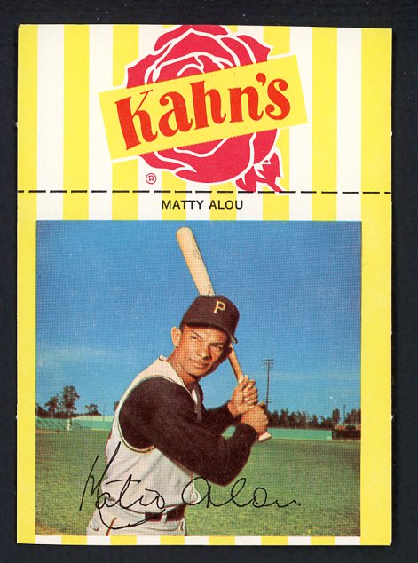 1968 Kahns Baseball Matty Alou Pirates NR-MT 456464