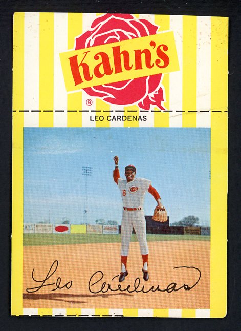 1968 Kahns Baseball Leo Cardenas Reds EX 456468