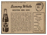1958 Hires #053 Sammy White Red Sox NR-MT No Tab 456569