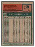1975 Topps Mini Baseball #0660 Hank Aaron Brewers EX 456604
