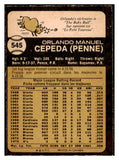 1973 O Pee Chee Baseball #545 Orlando Cepeda A's NR-MT 456716