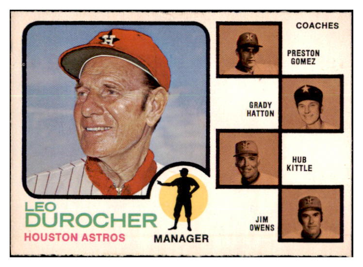 1973 O Pee Chee Baseball #624 Leo Durocher Astros NR-MT 456718